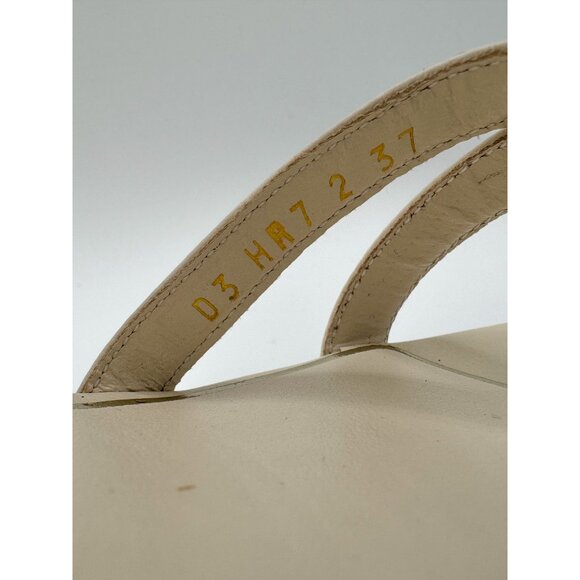 Valentino Garavani Cream Leather Rockstud Sandals 60 - Picture 6 of 15